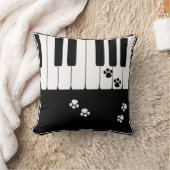 ピアノ鍵と猫足の足 クッション (ブランケット)