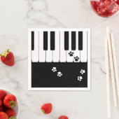 ピアノ鍵と猫足の足 スタンダードカクテルナプキン (インサイチュ)