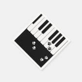 ピアノ鍵と猫足の足 スタンダードカクテルナプキン (角)