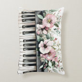 ピアノ鍵と花アクセント枕 アクセントクッション (正面(垂直))