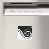 ピアノ鍵と金ゴールドミュージックノート マグネット (インサイチュ (食洗機))