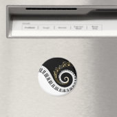 ピアノ鍵と金ゴールド音符マグネット マグネット (インサイチュ (食洗機))