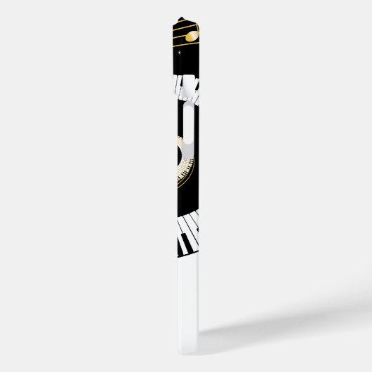 ピアノ鍵と金ゴールド音符銀河系ケース Case-Mate iPhoneケース (裏面 / 左)