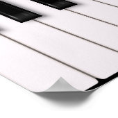 ピアノ鍵と音楽とダンスライフ引用文 ポスター (角)