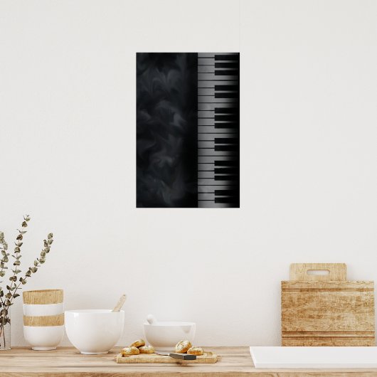 ピアノ鍵のキーボードのポスター ポスター (キッチン)