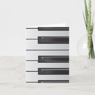 ピアノ鍵のメッセージカード カード