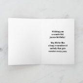 ピアノ鍵の誕生日グリーティングカード カード (内部)