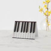 ピアノ鍵アイボリーとエボニー カード (黄色い花)