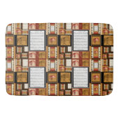 ピアノ鍵アンティークピアノ椅子のベンチシート音楽 バスマット (正面)