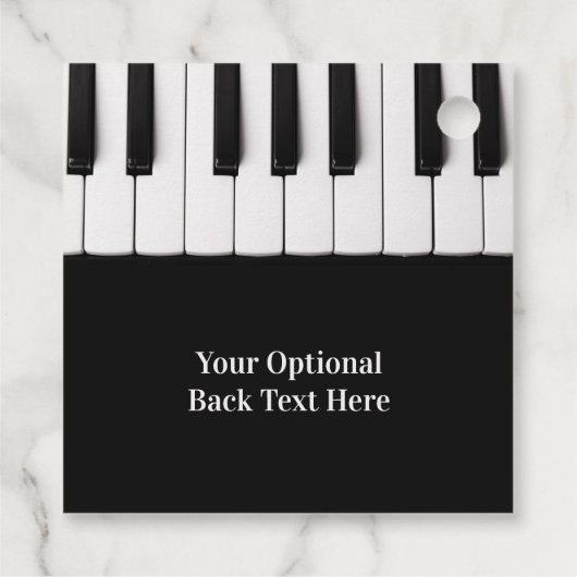 ピアノ鍵カスタムギフト/メッセージカード フェイバータグ (裏面)