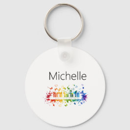 ピアノ鍵キーチェ子供へーン、ピアニストまたは先生 キーホルダー