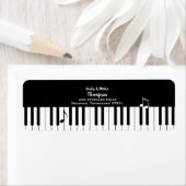 ピアノ鍵キーボード差出人住所 ラベル (インサイチュ)