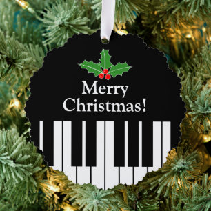 ピアノ鍵クリスマスカードツリーオーナメント オーナメントカード