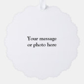 ピアノ鍵クリスマスカードツリーオーナメント オーナメントカード (裏面)