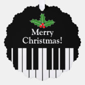 ピアノ鍵クリスマスカードツリーオーナメント オーナメントカード (正面)