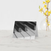 ピアノ鍵クローズアップ カード (黄色い花)