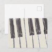 ピアノ鍵スケッチはがき ポストカード (正面/裏面)