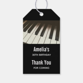 ピアノ鍵スタイリッシュ – 白黒の写真 ギフトタグ