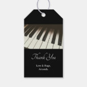 ピアノ鍵スタイリッシュ – 白黒の写真 ギフトタグ (正面)