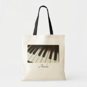 ピアノ鍵スタイリッシュ – 白黒の写真 トートバッグ (正面)