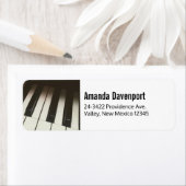 ピアノ鍵スタイリッシュ – 白黒の写真 ラベル (インサイチュ)