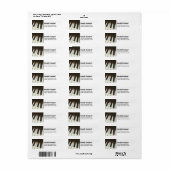 ピアノ鍵スタイリッシュ – 白黒の写真 ラベル (フルシート)