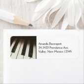 ピアノ鍵スタイリッシュ – 白黒の写真 ラベル (インサイチュ)