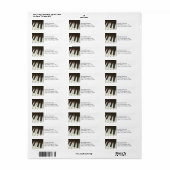 ピアノ鍵スタイリッシュ – 白黒の写真 ラベル (フルシート)