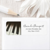 ピアノ鍵スタイリッシュ – 白黒の写真 ラベル (インサイチュ)