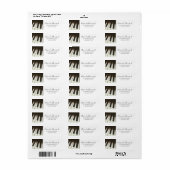 ピアノ鍵スタイリッシュ – 白黒の写真 ラベル (フルシート)