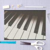 ピアノ鍵スタイリッシュ – 白黒の写真 薄葉紙 (クラフト)