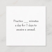 ピアノ鍵ズキッズ週刊音楽練習報酬カード 割引カード (裏面)