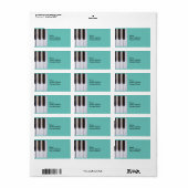 ピアノ鍵テンプレート ラベル (フルシート)