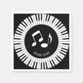 ピアノ鍵デザイン スタンダードカクテルナプキン