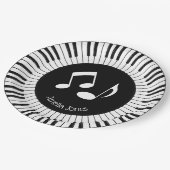 ピアノ鍵デザイン ペーパープレート (アングル)