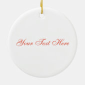 ピアノ鍵バタフライブラックレッド&ブルー絵画ズ セラミックオーナメント (裏面)