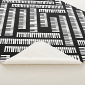 ピアノ鍵パターン シェルパブランケット (3/4)