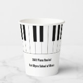 ピアノ鍵ピアノリサイタル披露宴紙カップ 紙コップ (裏面)