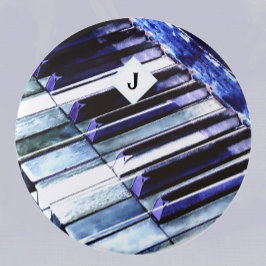 ピアノ鍵ブルーモダンミュージックラバーパーソナライズされたツ 缶バッジ