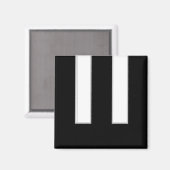 ピアノ鍵ミュージカル楽器白黒 マグネット (正面/裏面)