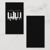 ピアノ鍵ミュージシャンバンドオーケストラミュージック先生 名刺 (正面/裏面)