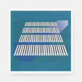 ピアノ鍵ミュージックナプキンス スタンダードランチョンナプキン (正面)