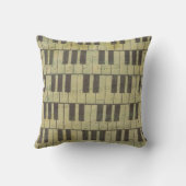 ピアノ鍵ミュージックノート装飾用クッション16インチx 16インチ クッション (裏面)