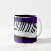 ピアノ鍵ミュージックラバーマグカップ ツートーンマグカップ (正面右)