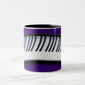 ピアノ鍵ミュージックラバーマグカップ ツートーンマグカップ (中央)