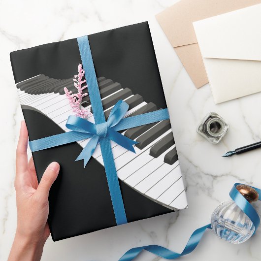 ピアノ鍵ラッピング紙 ラッピングペーパー