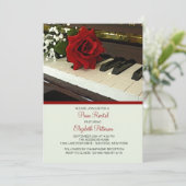 ピアノ鍵リサイタル招待状 招待状 (スタンド正面)