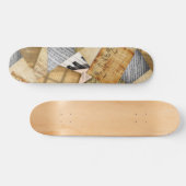 ピアノ鍵ヴィンテージ楽譜楽譜 スケートボード (横)