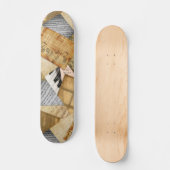 ピアノ鍵ヴィンテージ楽譜楽譜 スケートボード (正面)