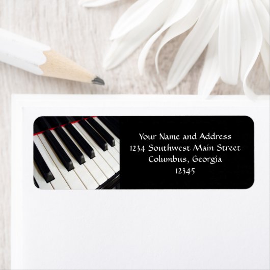 ピアノ鍵写真 ラベル (インサイチュ)